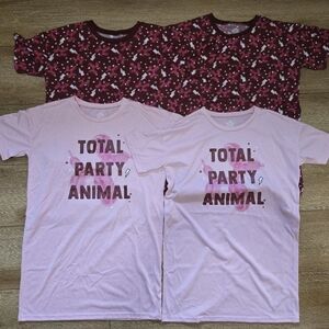 Thereabouts Girls Plus Short Sleeve Nightgowns XL 18.5 Pink Balloon Dog Lot Of 4